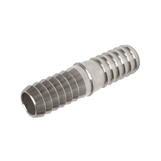 Splicer, 3/8" Barb to 3/8" Barb, Stainless Steel