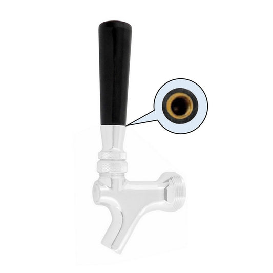 Faucet Knob, Black Plastic