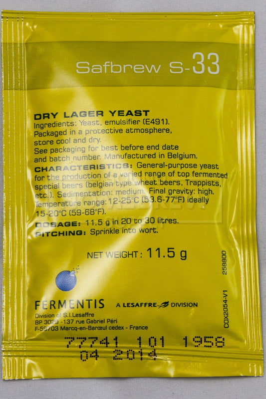 SafAle S-33 Yeast 11.5 gm