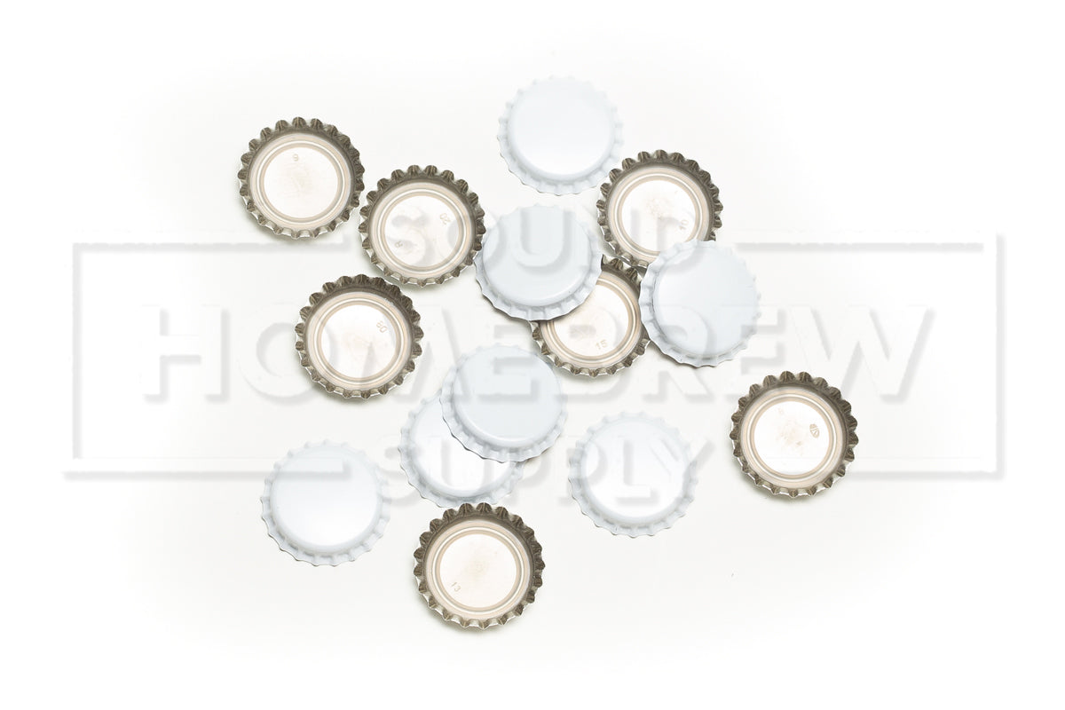 Bottle Caps, White 50 ct