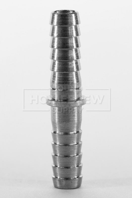 Splicer, 1/4" Barb to 1/4" Barb, Stainless Steel