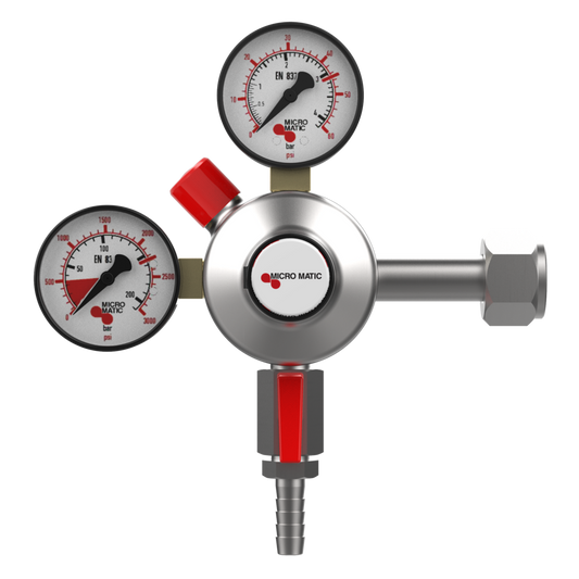 MicroMatic Regulator, CO2 Dual Gauge, 0-60 PSI