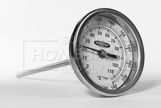 Thermometer, 3" Dial 1/2 NPT 6"